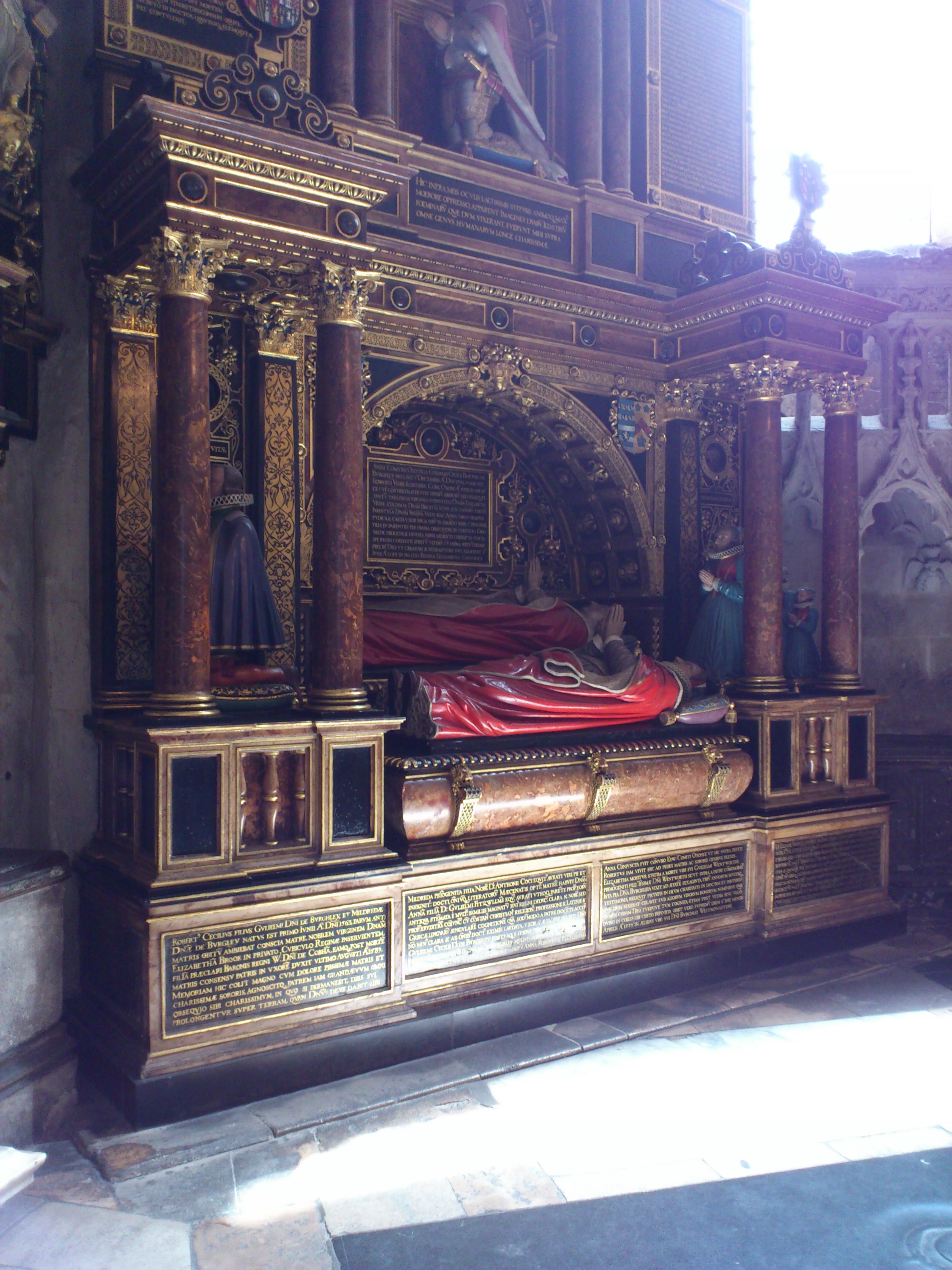 Cecil tomb at Westminster Abbey